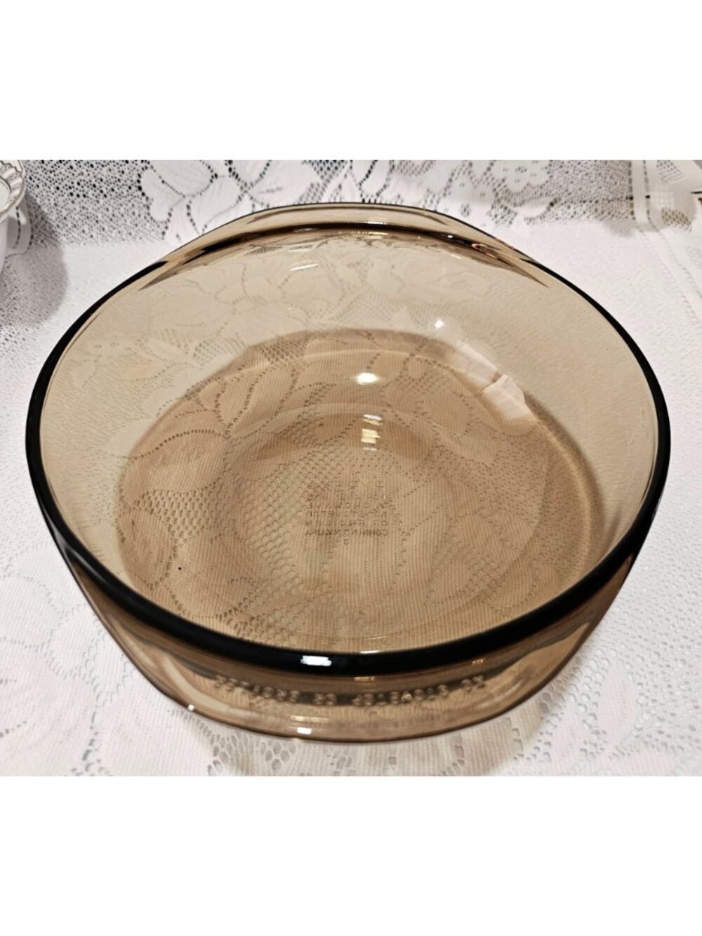 Pyrex Vision Amber Casserole Dish 1.5qt Corning Ware vtg oven to table bake - Picture 3 of 5